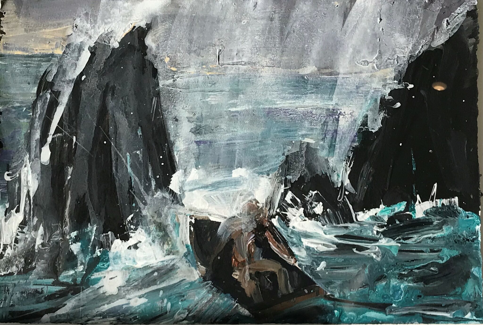 Artwork 'Cook Strait Passage - Two Rocks' - The Diversion Gallery